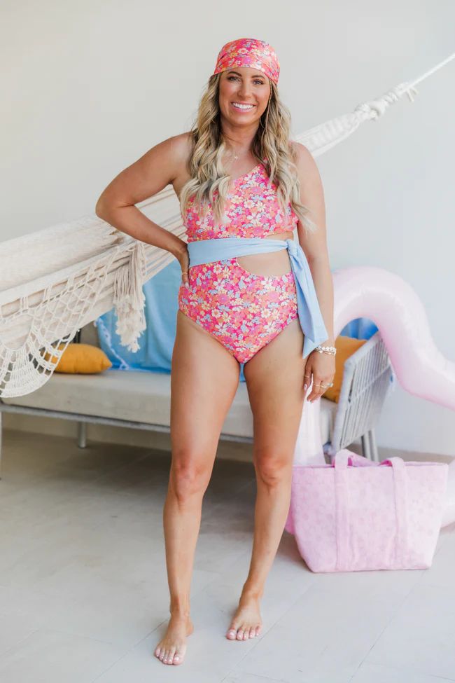 The Horton Floral One Piece Swimsuit Krista Horton X Pink Lily | Pink Lily