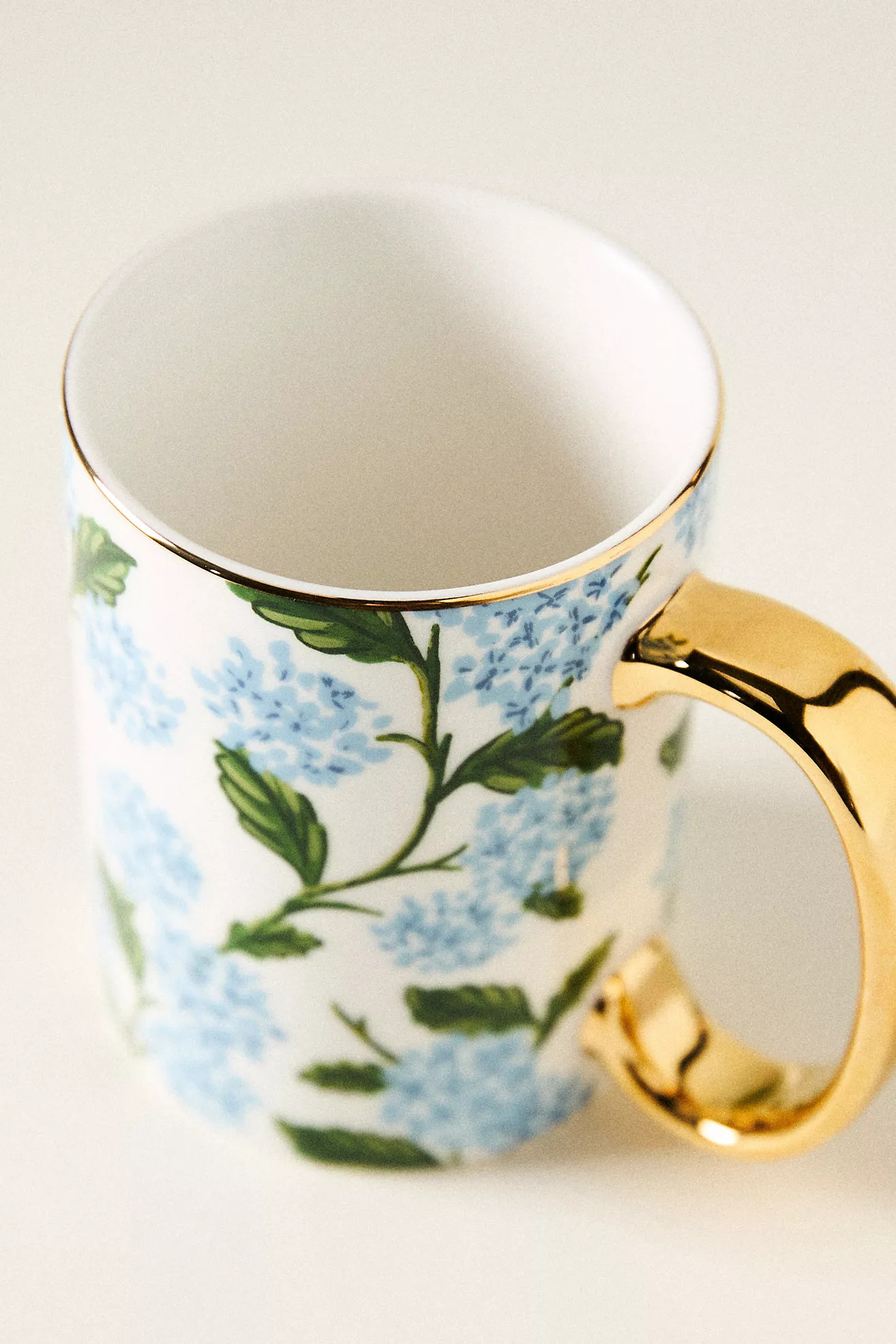 Rifle Paper Co. Hydrangea Printed Porcelain Mug | Anthropologie (US)