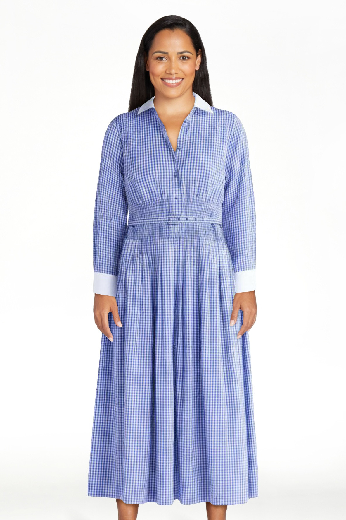 Free Assembly Women\u2019s and Women's Plus Smocked Gingham Shirtdress, XS-4X | Walmart (US)