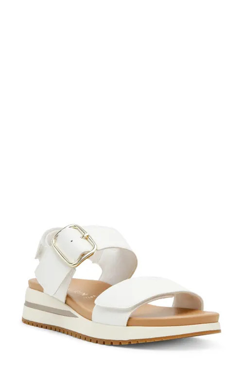 Anne Klein Evanti Ankle Strap Platform Sandal in White at Nordstrom, Size 5.5 | Nordstrom
