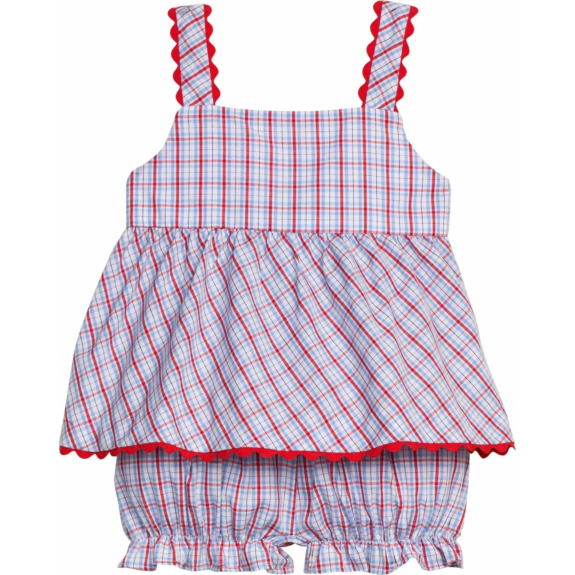 Evie Bloomer Set - Patriotic Plaid | Maisonette