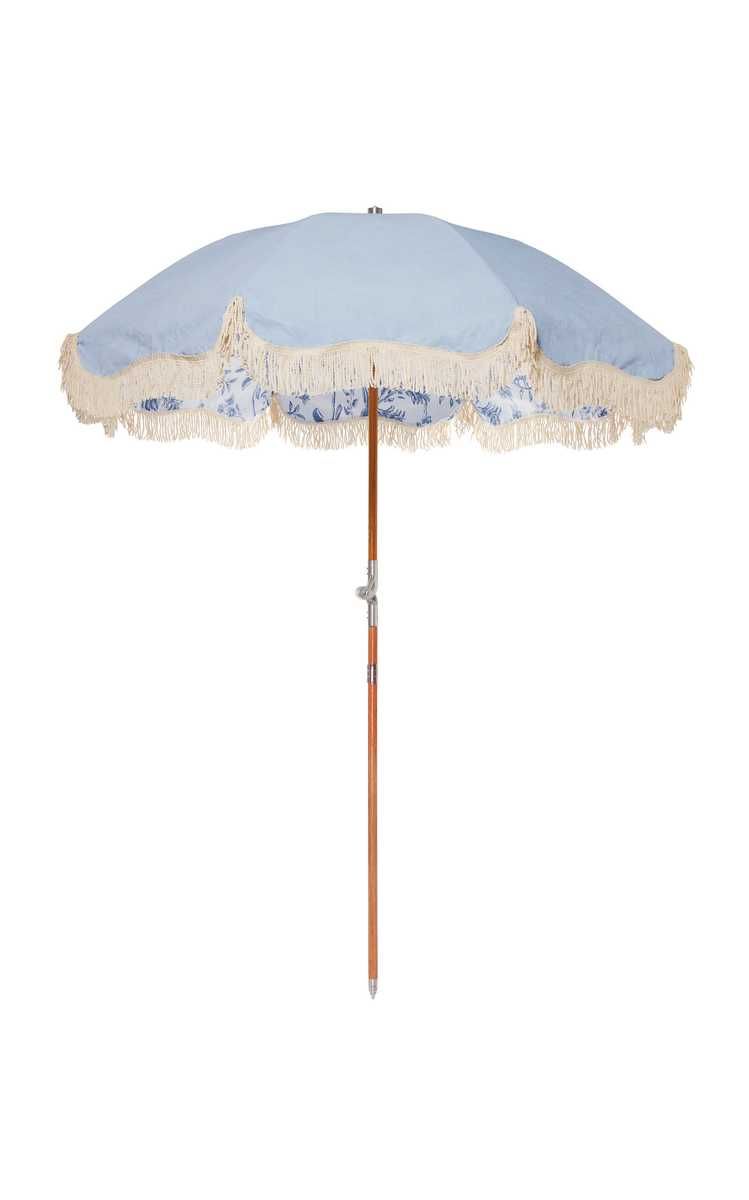 Premium Fringed Canvas Beach Umbrella | Moda Operandi (Global)