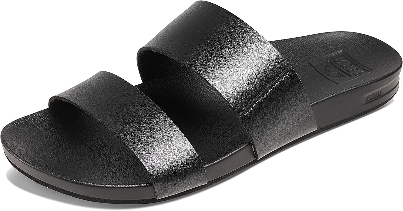 Reef Womens Sandals Vista | Vegan Leather Slides for Women With Cushion Bounce Footbed | Amazon (US)