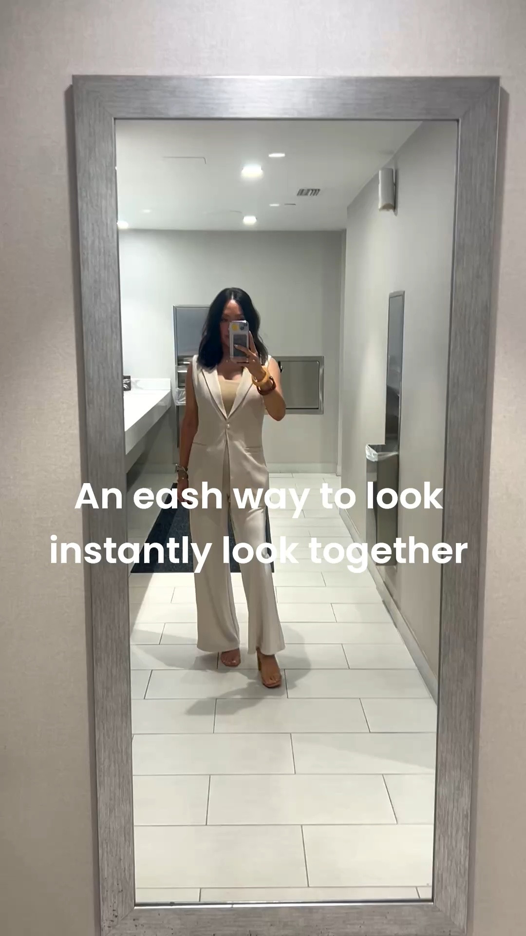 One of my favorite outfit formulas is a monochromatic look. It always feels polished, elevated, and effortless. This cream vest and wide-leg trouser set is perfect for travel, brunch, dinner, or vacation. 🤍✨ Staying within the same color family creates a clean, intentional look without much effort. 

Cream outfit • Monochromatic outfit • Neutral outfit • Vest set • Wide leg pants • Vacation outfit • Travel style • Over 40 style • Summer outfit • Capsule wardrobe • European travel

#LTKOver40 #LTKTravel #LTKWorkwear