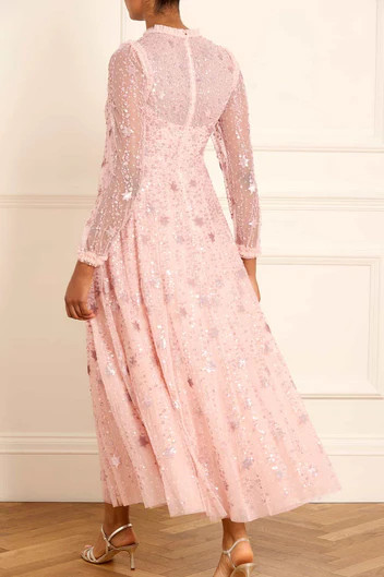 Shooting Stars Long Sleeve Ankle Gown | Needle & Thread US