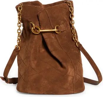 Maillon Quilted Suede Bucket Bag | Nordstrom