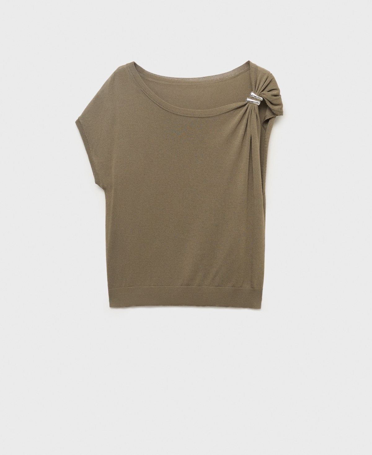 Mango Women's Metallic Detail Fine-Knit Sweater - Medium Brown | Macy's
