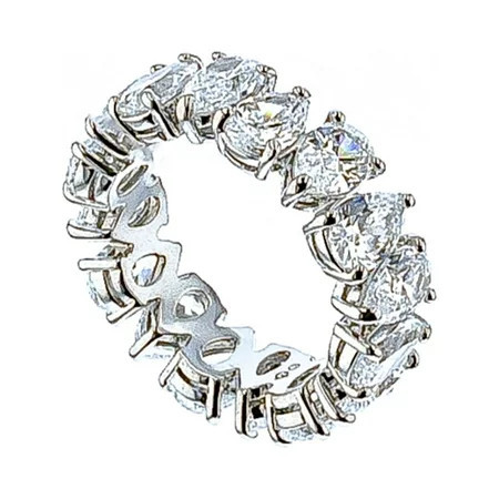 Swarovski Women s Silver Crystal Vittore Pear Ring | Walmart (US)