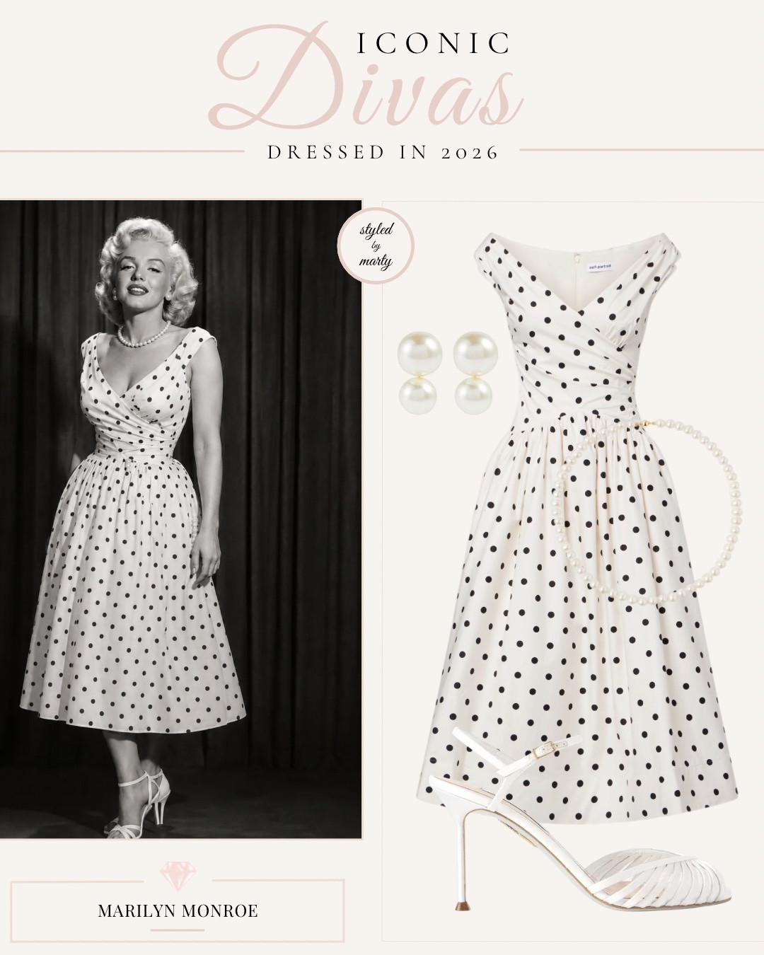 Iconic divas dressed in 2026...✨


feminine style, feminine outfit, feminine fashion, diva style, 50s style, vintage style, 60s style, Marilyn Monroe style, Audrey Hepburn style, 50s fashion, inspired outfit, classy outfit, elegant outfit, 50s dress, retro outfit, midi dress, polka dot dress, floral dress, summer outfit, vacation style, luxury fashion, pumps

#LTKover50style #LTKeurope #LTKstyletip