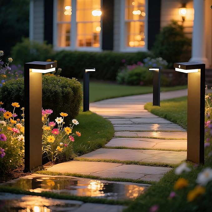 20.5" Solar Pathway Lights - Walkway Solar Lights for Outside - PIR Sensor & Two Lighting Modes -... | Amazon (US)
