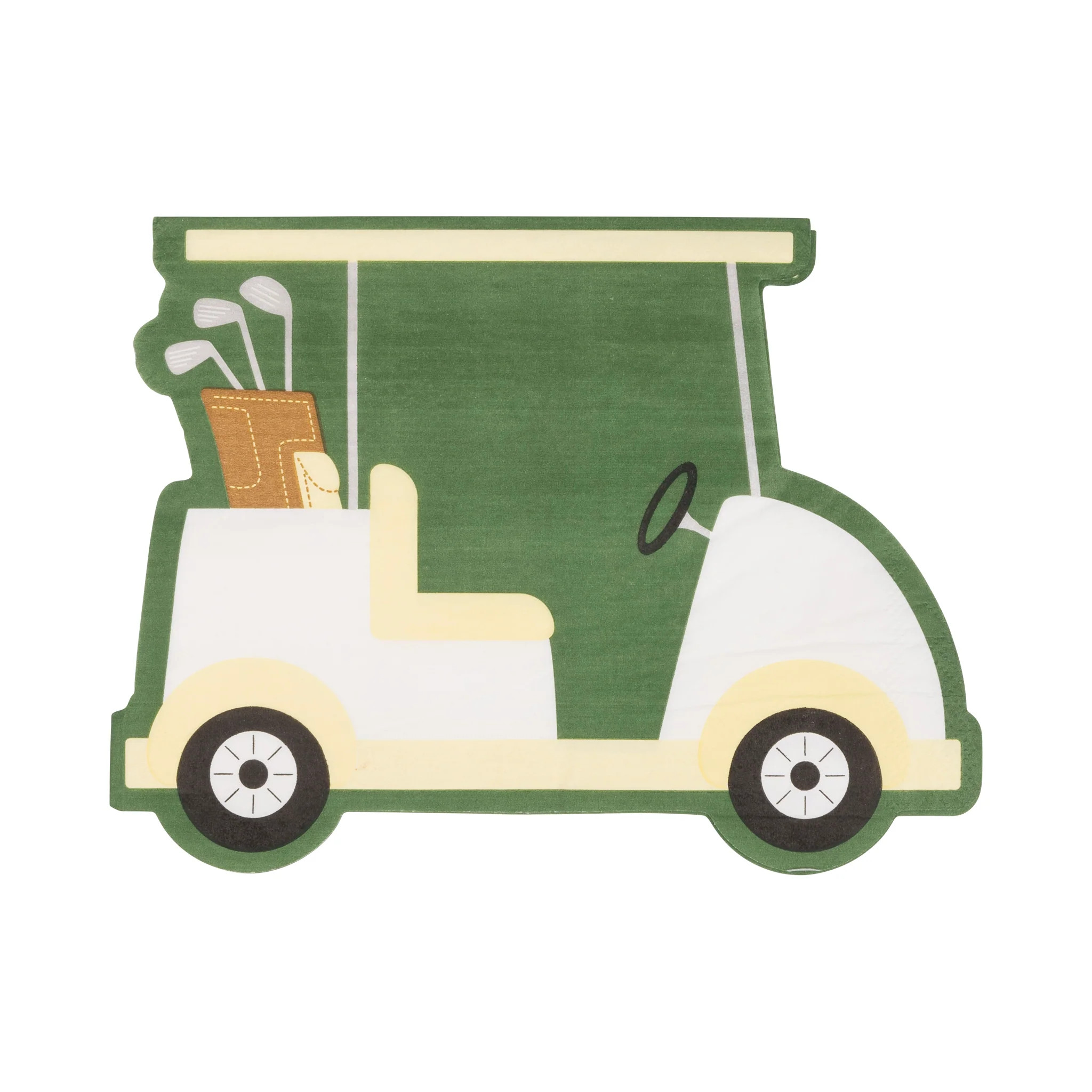 Golf Cart Shaped Napkins | My Mind's Eye