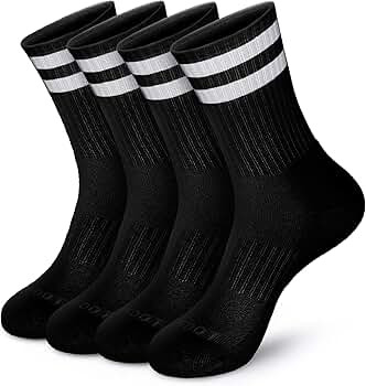 MONFOOT Women's and Men's 4-8 Pack Athletic Cushioned Crew Socks | Amazon (US)