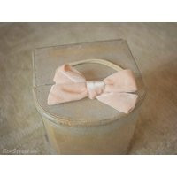 Blush Velvet Bow Baby Headband, Knot Bow, Newborn Girl Photo Prop, Props, Rts, Headband | Etsy (US)