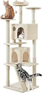 Yaheetech XL Cat Tree, 80in Multi-Level Cat Tower w/Cat Scratching Posts, Double Cat Condo, Perch... | Amazon (US)