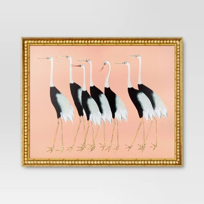 30"x 24" Stylized Bird Canvas Board Framed Art - Threshold™ | Target