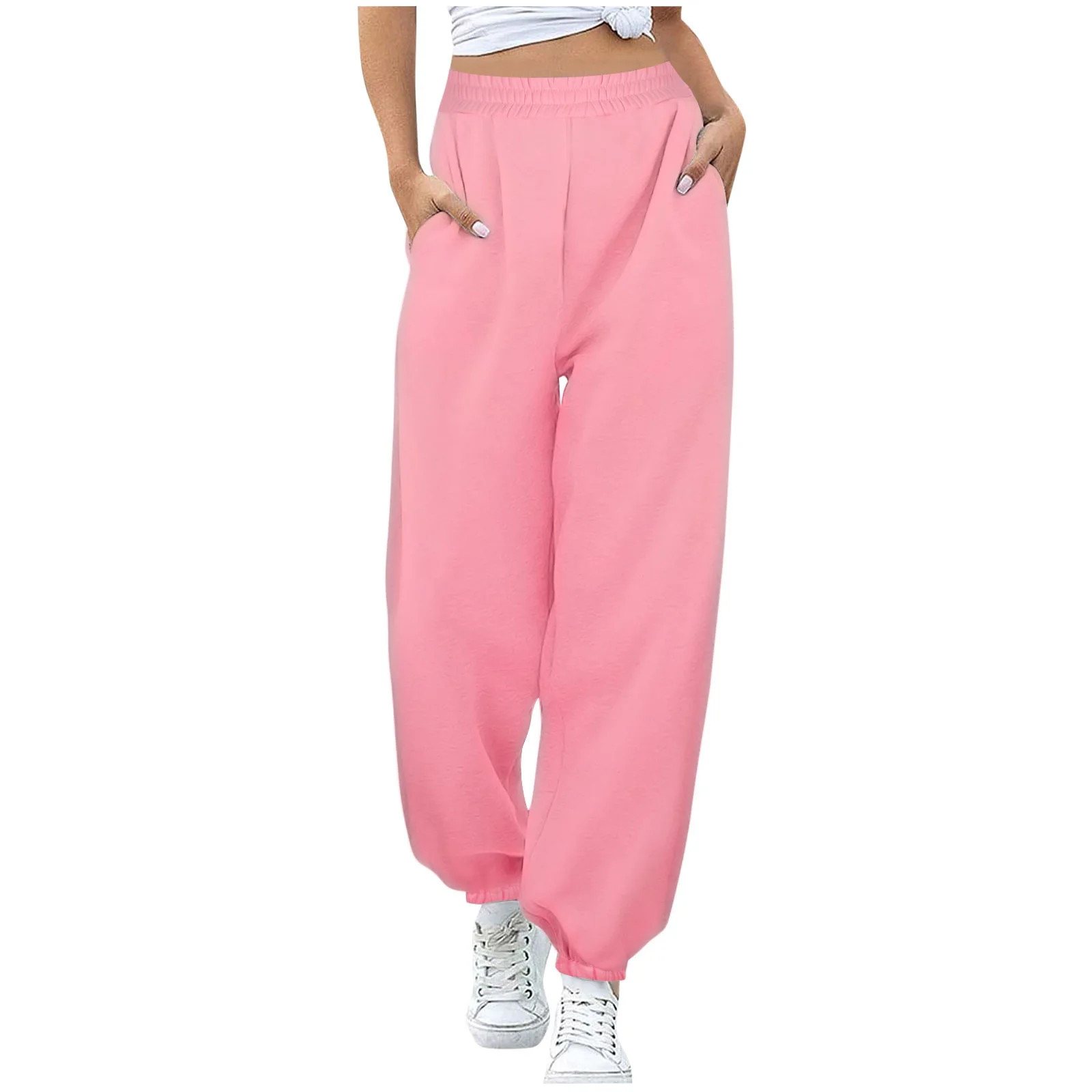 CaiJunJia Clearance No Boundaries Womens Drawstring Sweatpants 2024 Baggy Wide Cotton Stretch Str... | Walmart (US)
