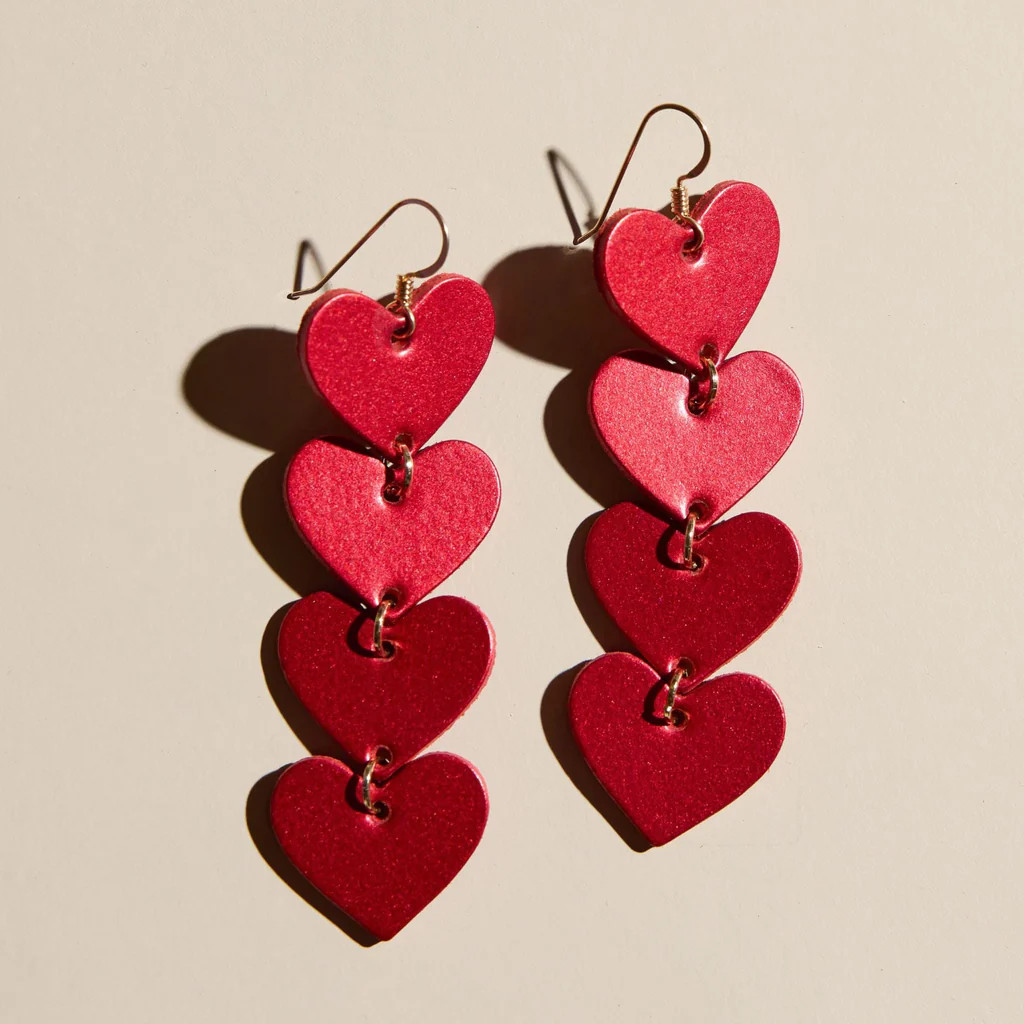 Crimson Shimmer Ashton | Nickel and Suede