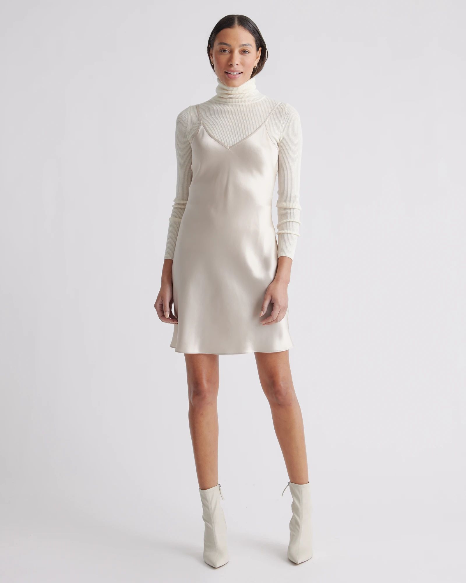 100% Washable Silk Mini Slip Dress | Quince