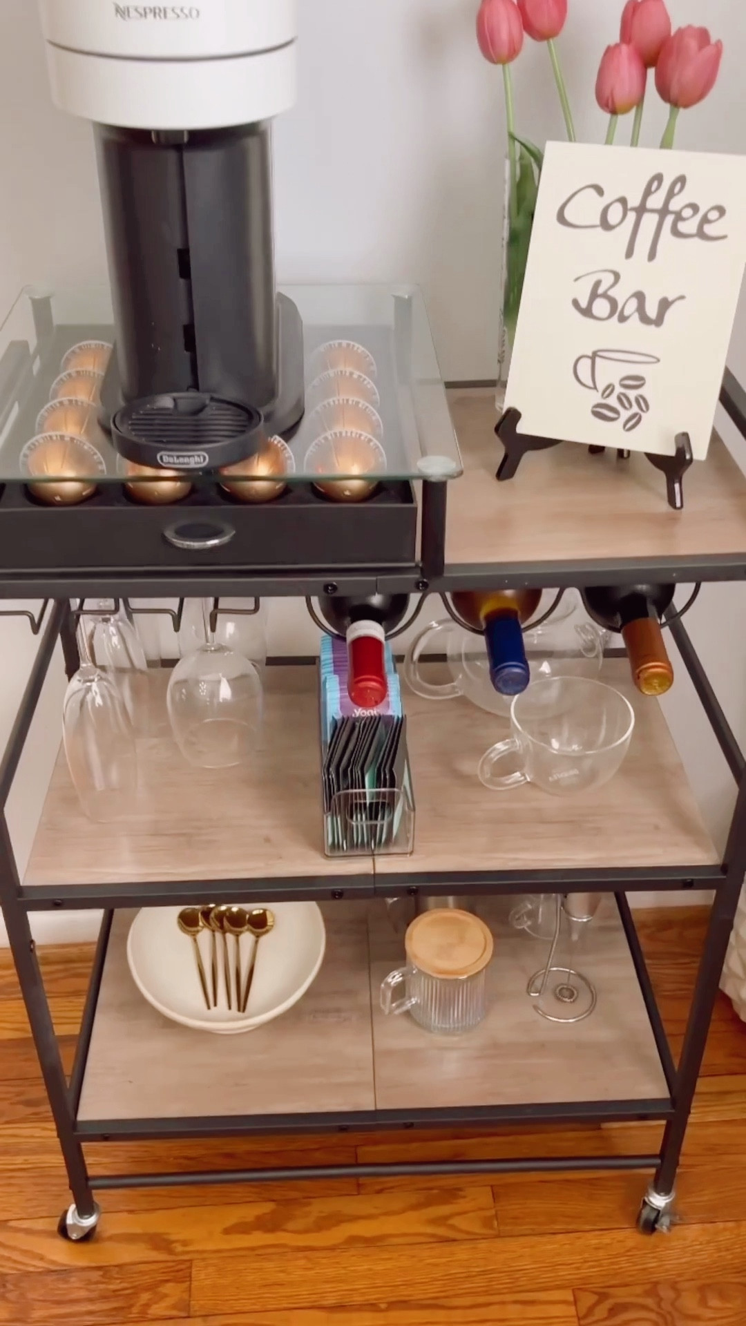 Turning this little corner into my happy place ☕🍷✨
Because when you’re a busy mom of three, having a coffee/wine bar you can escape to (even for 2 minutes) is self-care I can actually keep up with.
From morning lattes to cozy nightcaps… this cart truly does it all.
Should I style it for Christmas next? 🎄💫


coffee bar cart, home coffee station setup, wine bar cart ideas, bar cart styling, coffee station decor, holiday bar cart, cozy home ideas, mom life aesthetic, small space home decor, amazon home finds, kitchen corner makeover

#LTKdayinmylife #LTKmomlife #LTKHome