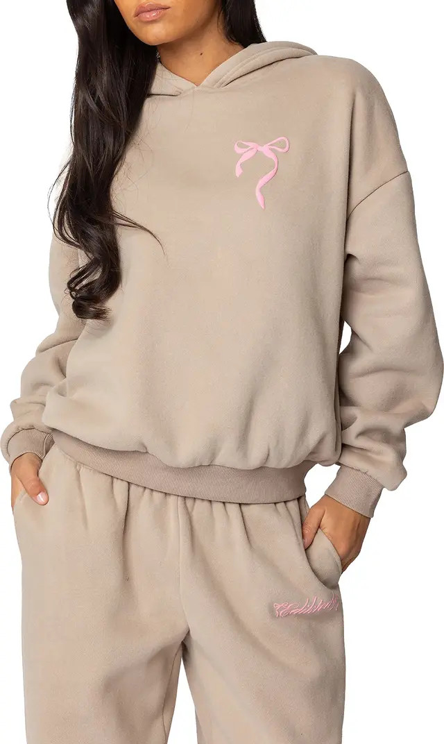 EDIKTED Sasha Bow Detail Hoodie | Nordstrom | Nordstrom