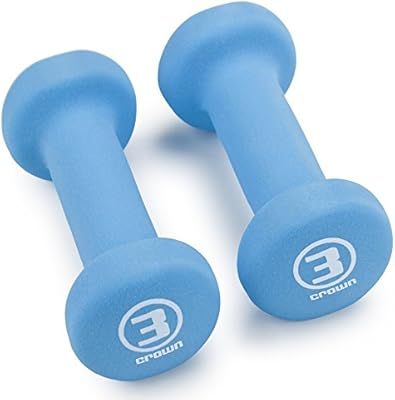 Crown Sporting Goods Set of 2 Body Sculpting Hand Weights - Soft Neoprene Coated Dumbbell Set - S... | Amazon (US)