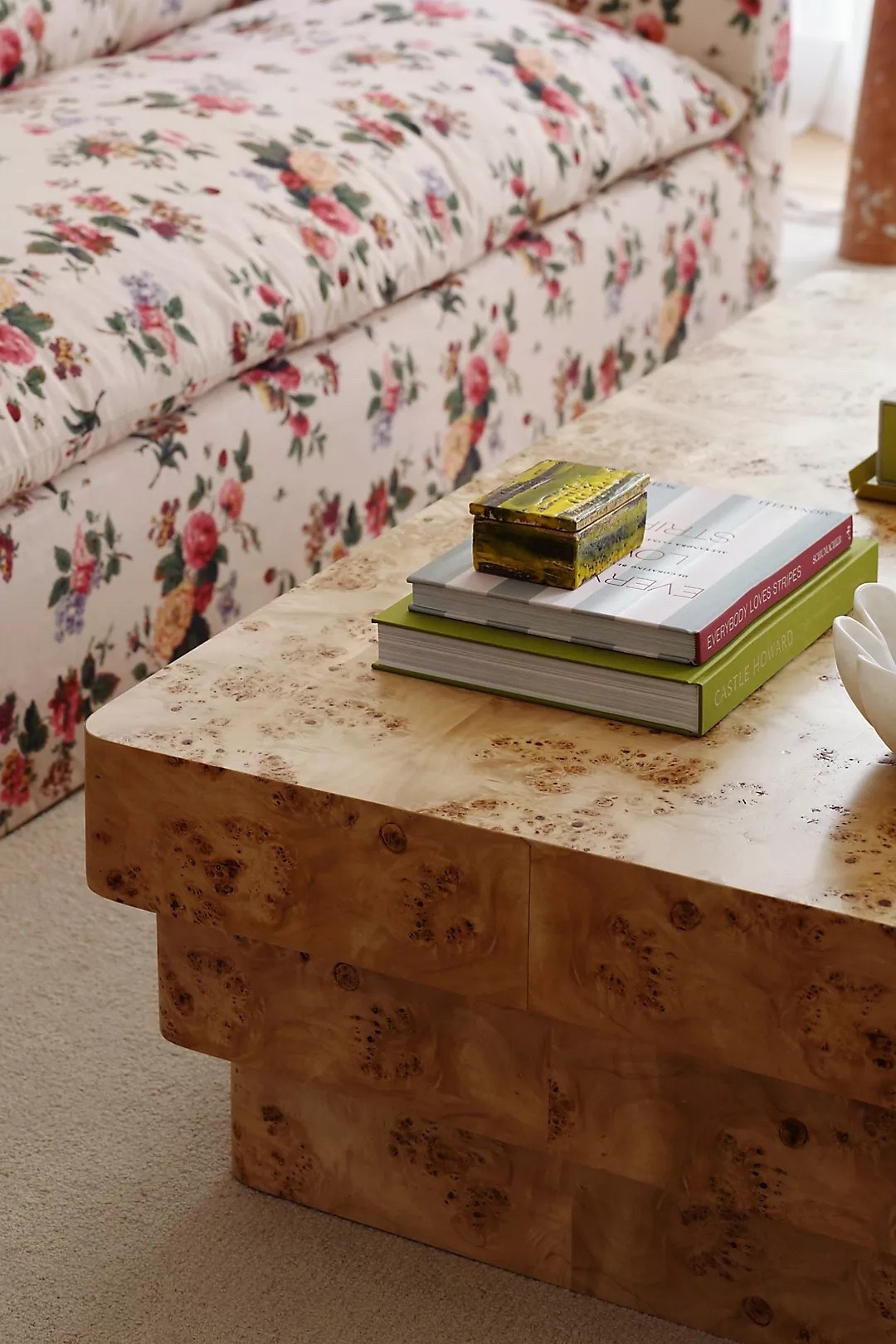 This Anthropologie burl wood coffee table is the definition of statement furniture 🤍

The Leonne rectangle coffee table features a rich burl wood finish with a sculptural, modern silhouette that instantly elevates any space. It’s giving vintage-inspired luxury, warm neutral living room, and designer home aesthetic.

Perfect for styling with coffee table books, candles, and curated decor — this piece becomes the focal point of your living room, cozy space, or elevated home decor setup.

If you love burl wood furniture, neutral interiors, organic modern design, and high-end statement pieces, this one is that girl.

#LTKHome #LTKdayinmylife #LTKmorningroutine