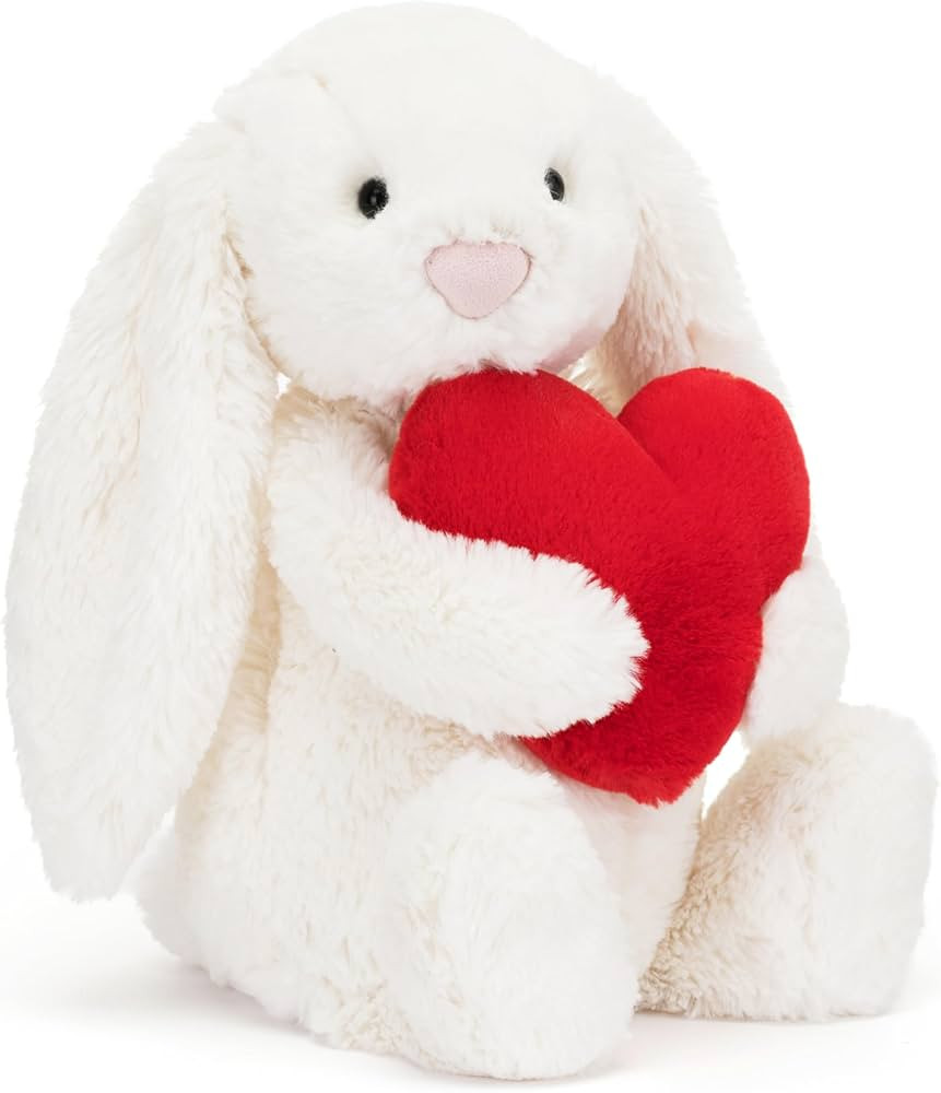 Jellycat Bashful Red Love Heart Bunny Stuffed Animal, Medium 12 inches | Rabbit & Bunny Plush Toy... | Amazon (US)