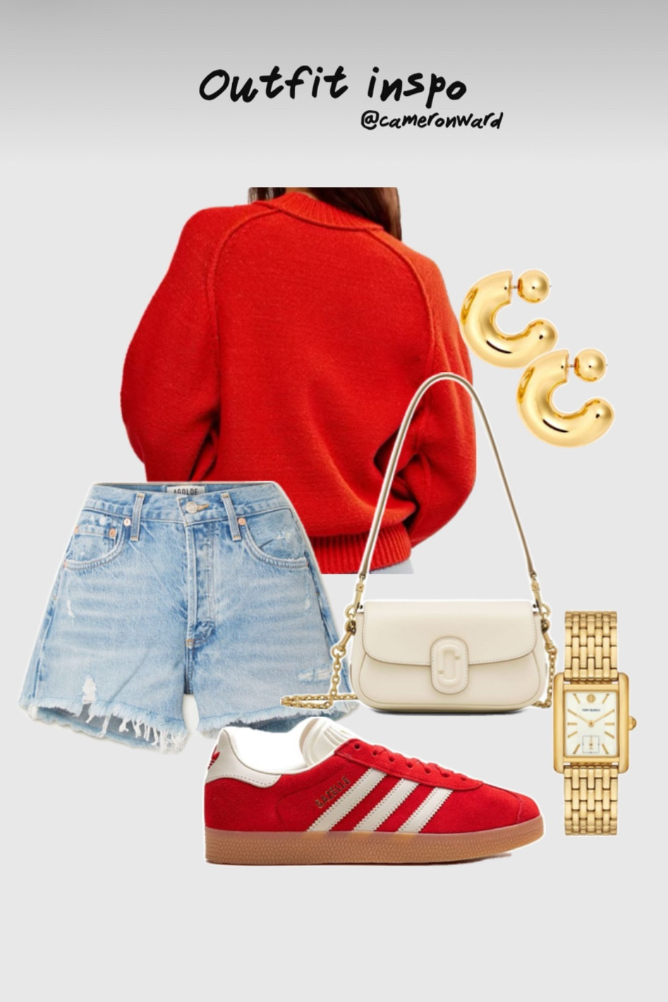 Red sweater, distressed jean shorts, adidas sambas, red adidas 

#LTKStyleTip #LTKSeasonal #LTKSaleAlert