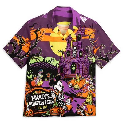 Men's Mickey Mouse & Friends Halloween Woven Short Sleeve Graphic T-Shirt - Disney store | Target