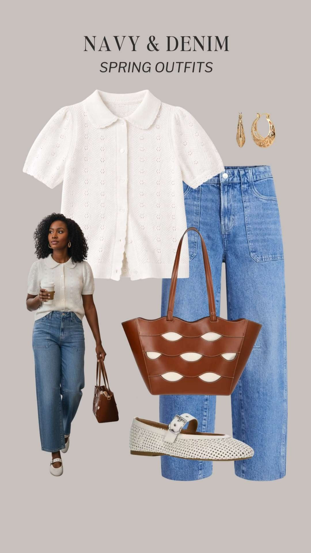 Navy and Denim Spring Outfits 🎉 New spring arrivals at @walmart styled in outfits featuring navy and denim 🌸

how to style, outfit ideas, elevated outfit, wardrobe essentials, mary jane flats, barrel jeans, striped tee, jacket, sweater, dress, cardigan, pumps, chambray, wide leg jeans, loafers, denim jacket, pants, casual sneakers

 @walmartstyle #everydaystyle #walmartfinds #walmartfashionfinds #timeandtru #walmartsweater
 

 #LTKootd #LTKmomlife