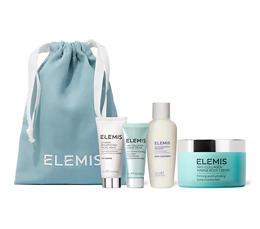 ELEMIS Ultimate Face & Body Discovery 4pc Gift Set w/ Bag - QVC.com | QVC