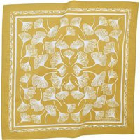 Ginkgo Leaf Bandana - 100% Cotton Handkerchief Mustard Yellow Hand Screen Printed Soft & Washable Biloba | Etsy (US)