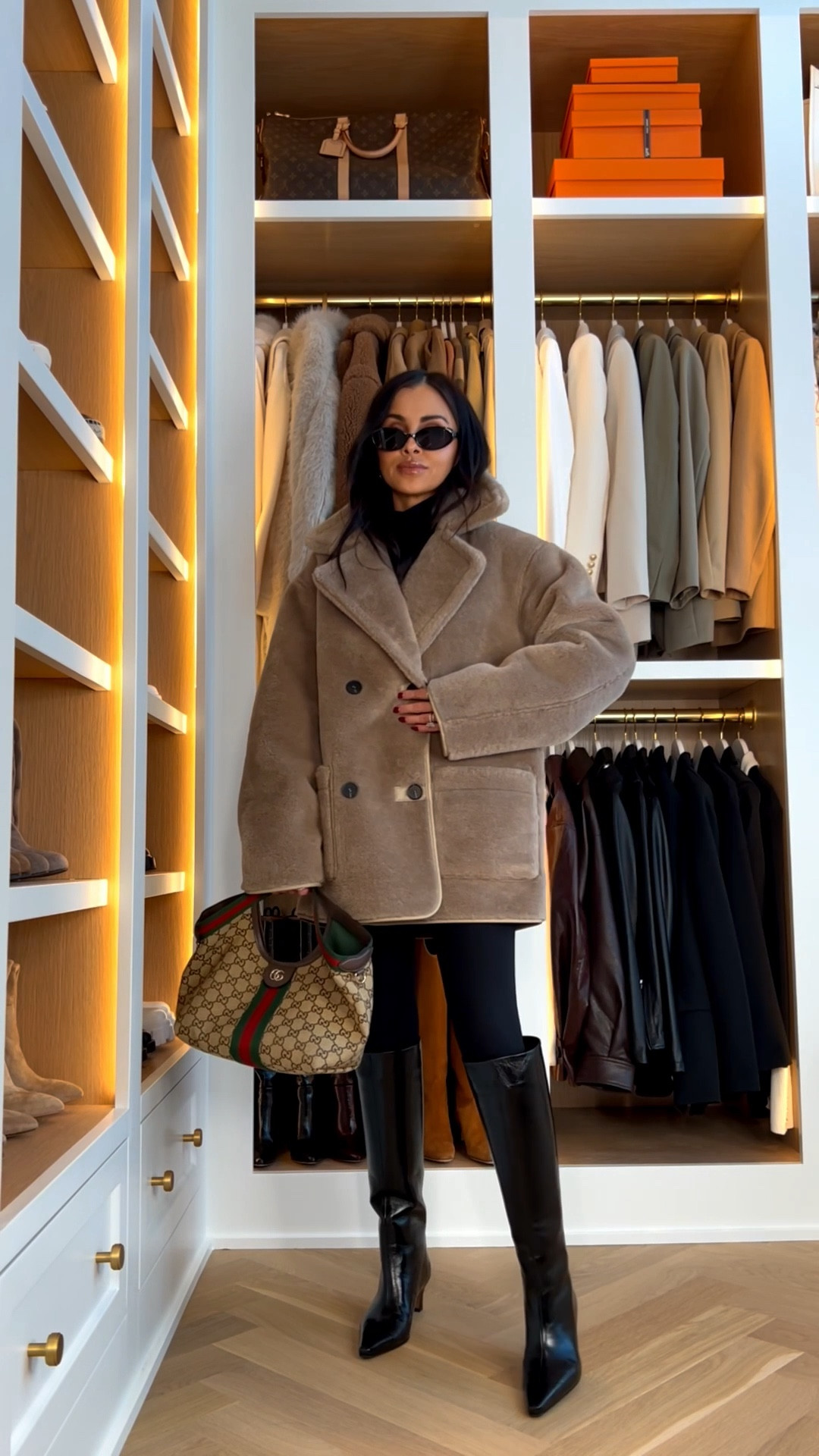 Zara winter outfit 
Zara shearling coat
Commando leggings
La canadienne knee high boots
Gucci giglio bag

#LTKootd #LTKHoliday #LTKSeasonal