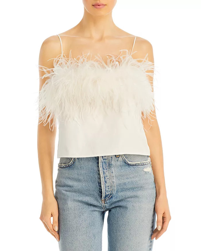 AQUA Feather Trim Camisole - 100% Exclusive Back to results -  Women - Bloomingdale's | Bloomingdale's (US)