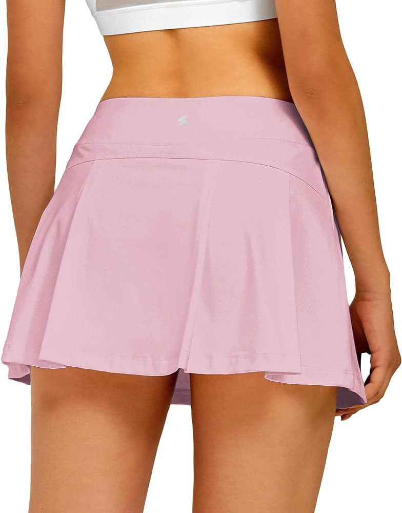 Stelle Women Tennis Skirt Golf Skorts Athletic High Waisted with Pockets Inner Shorts Sport Worko... | Amazon (US)