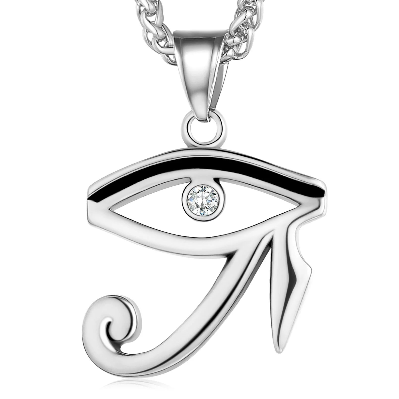 FaithHeart Eye of Horus Necklace for Men Stainless Steel Ancient Egyptian Jewelry Talisman Pendan... | Walmart (US)