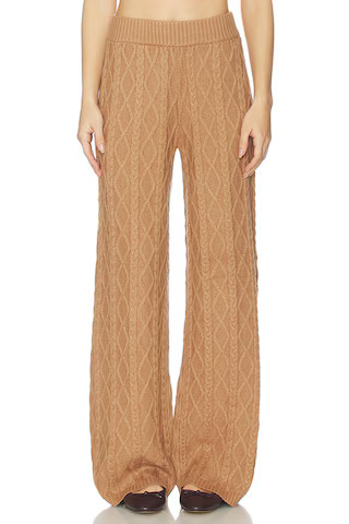 Sweater Knit Straight Leg Pant in Dark Honey | Revolve Clothing (Global)
