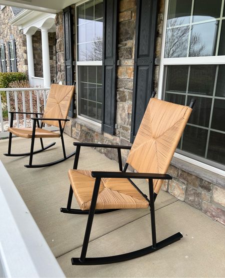 Best under $100 outdoor rocking chairs  you’ll ever buy! They sell out quick. 
.
Patio, front porch, outdoor furniture, wicker, Walmart, home decor, outside decor, home 

#LTKhome #LTKunder100