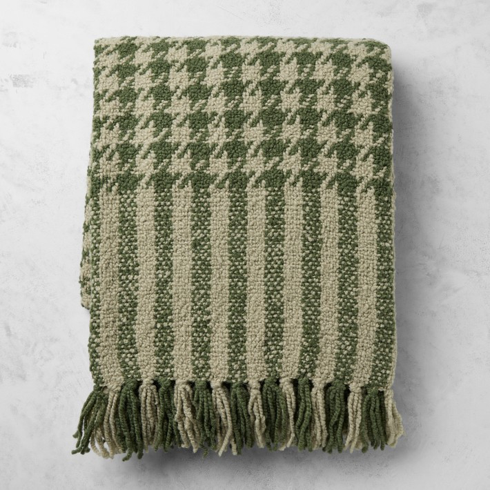 Houndstooth Wool Throw | Williams-Sonoma