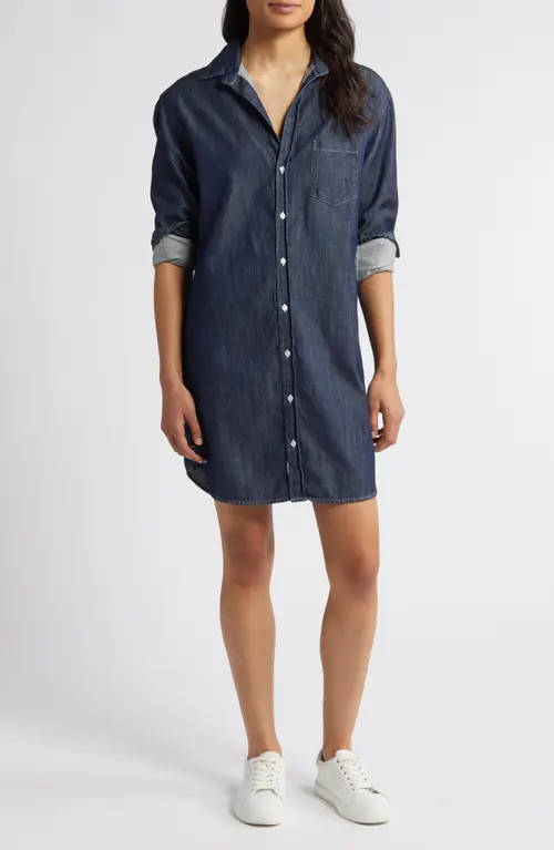 Frank & Eileen Mary Long Sleeve Denim Shirtdress in Vintage Stonewashed Indigo at Nordstrom, Size Xx-Small | Nordstrom