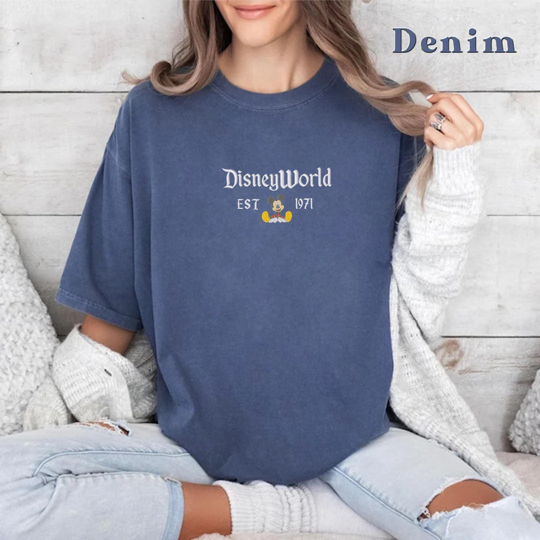 Embroidered Disneyworld Florida Shirt, Disneyworld Est 1971 Shirt, Disney Vacation Shirt, Mickey ... | Etsy (US)