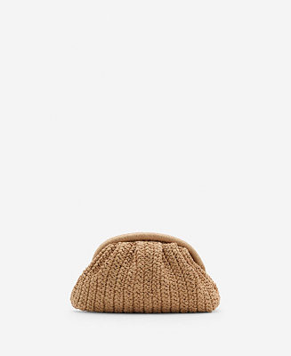 Mango Women's Natural Fiber Clutch Bag - Macy's | Macy's