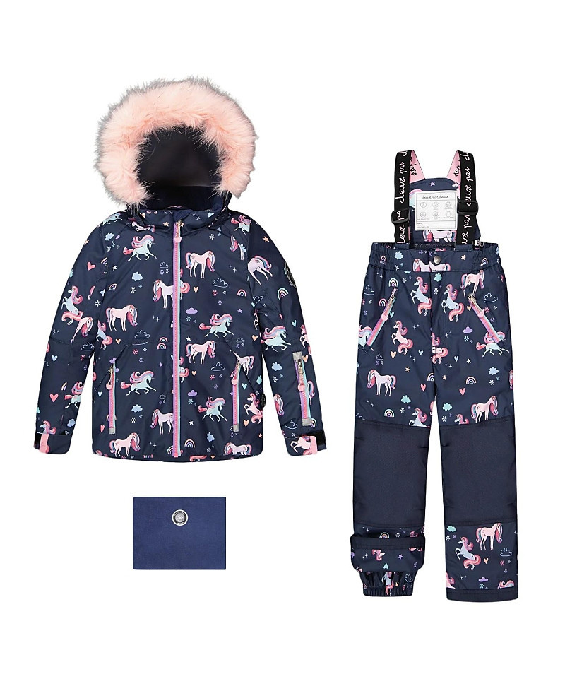 Deux par Deux Girls' Two-Piece Play Snowsuit Unicorn - Big Kid | Bloomingdale's (US)