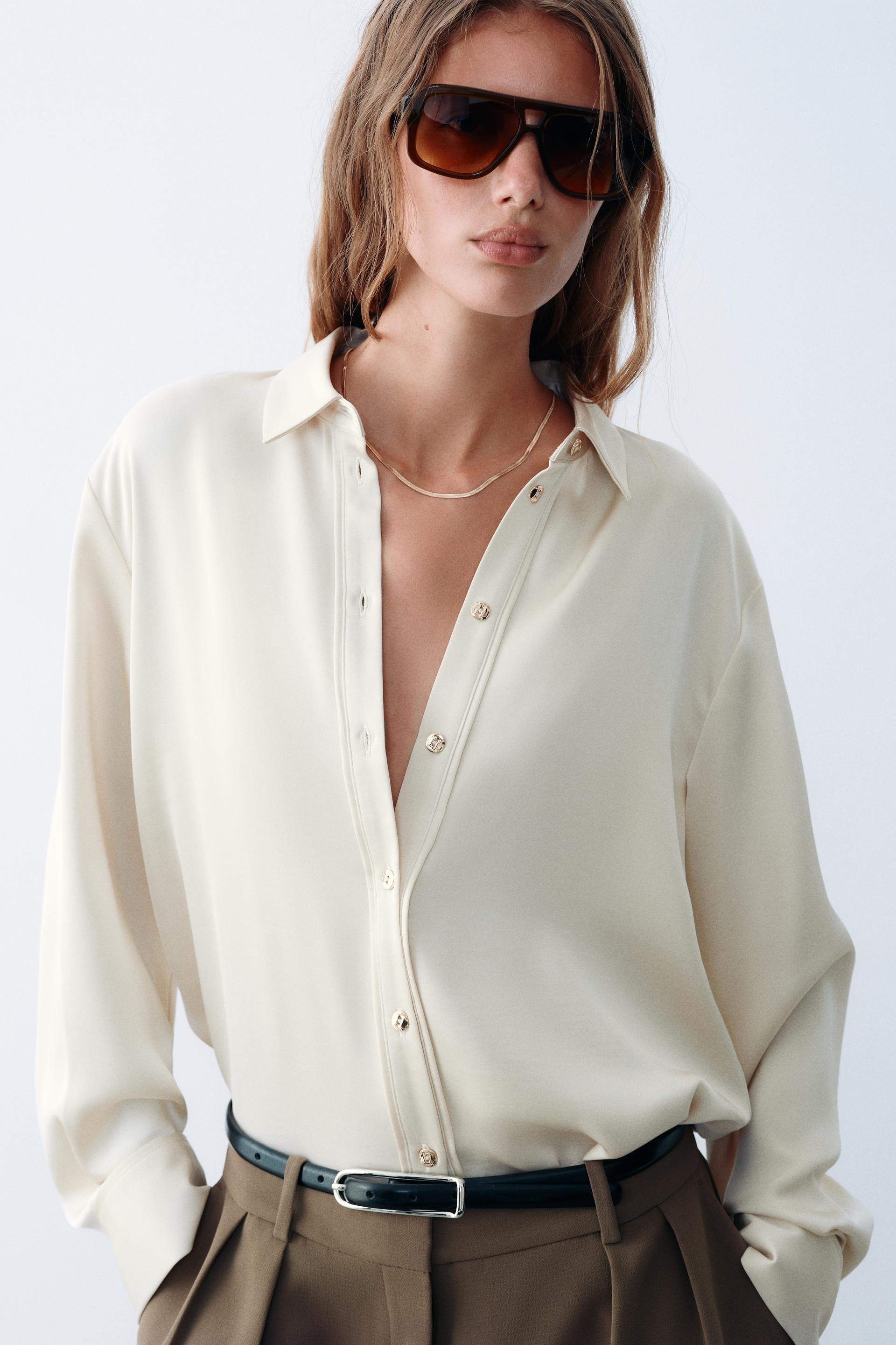 Zara - Double-Breasted Cropped Pinstripe Blazer - Women - Striped - Women | Zara US