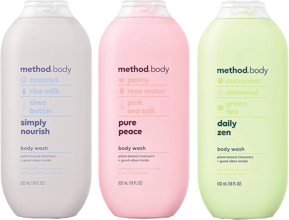 Method Body Wash Sampler Variety (Simply Nourish + Pure Peace + Daily Zen) | Amazon (US)