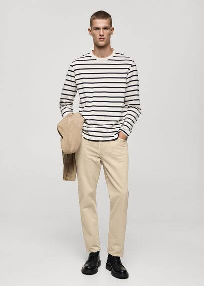 Ben tapered cropped jeans beige - Man - 29 - MANGO MAN | MANGO (UK)