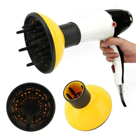 Hair Dryer Diffuser for Curly Hair Diffuser Attachment for Hair Dryer Hair Dryer Diffuser Attachment for Curly Hair Blow Dryer Diffuser for 2.17 Inch Hair Gifts for Women Yellow | Walmart (US)