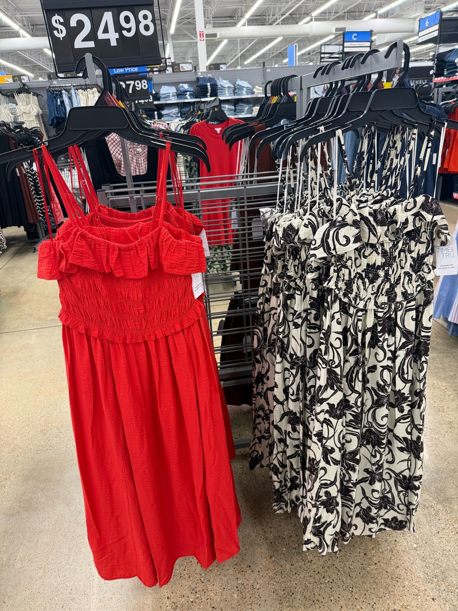 Summer light weight dresses at Walmart. The perfect RED💋