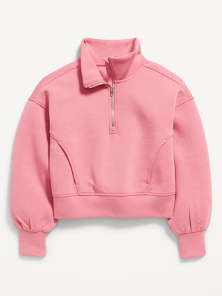 Half-Zip Bounce Fleece Pullover Sweatshirt for Girls | Old Navy (US)