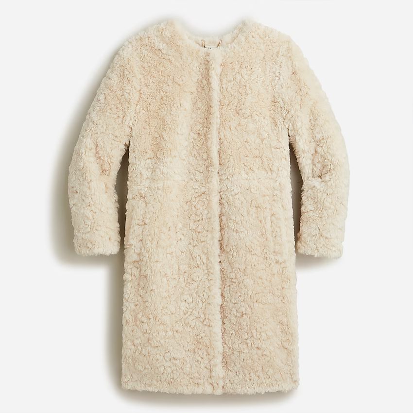 Collection topcoat in recycled sherpa | J.Crew US